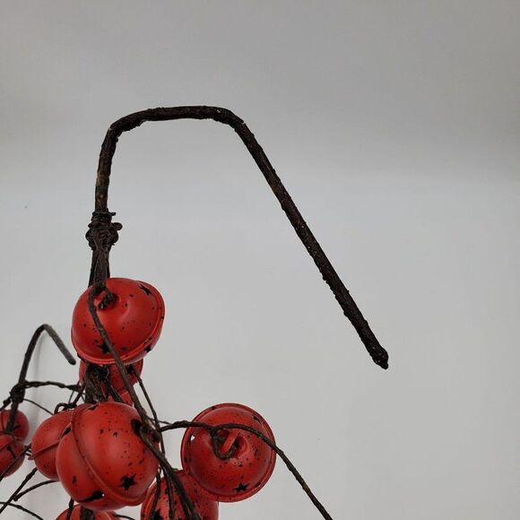 Christmas Swag Jingle Bells Red Metal 14.5
